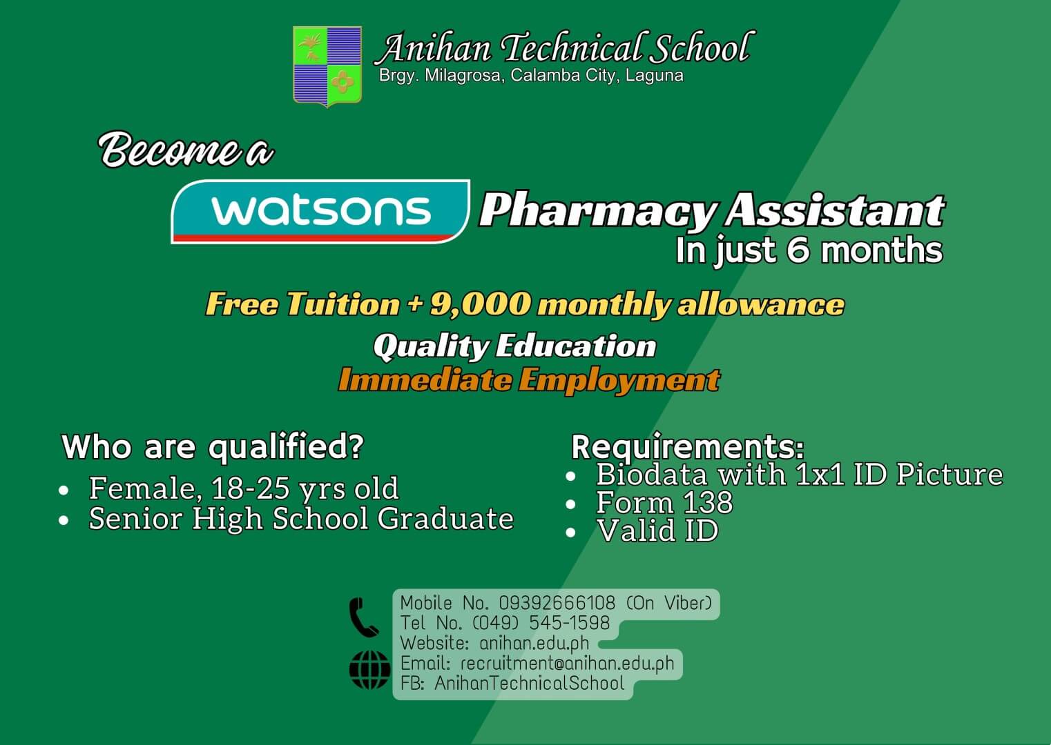 Watsons Apprenticeship Program (WAP)